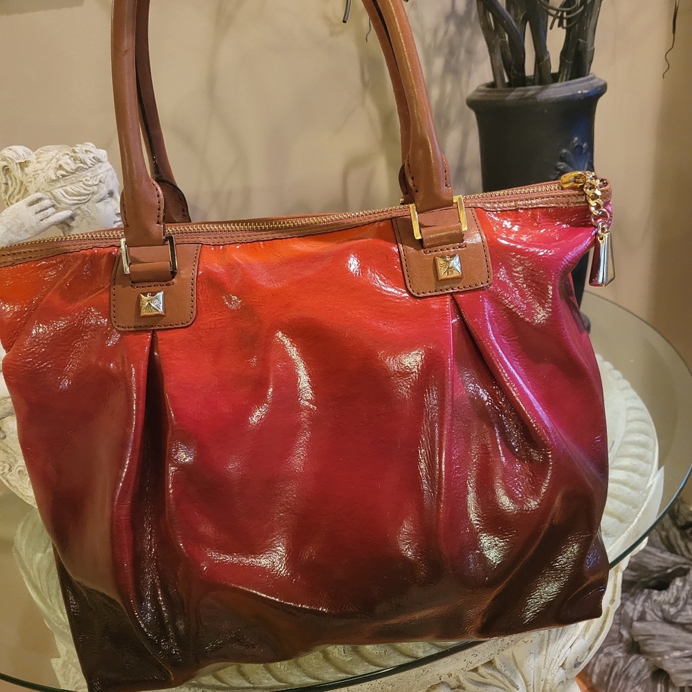 L.A.M.B. by Gwen Stefani Red Black Ombre Patent Leather #444 - Picture 11 of 17